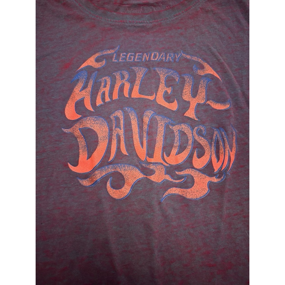 Harley Davidson Women's Top Size XL V Neck Purple Red Laconia New Hampshire - Picture 2 of 6